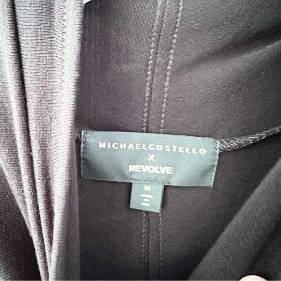 Michael Costello X Revolve Shirred Side Tie Bodycon Mini Dress in Black Medium - Picture 6 of 11